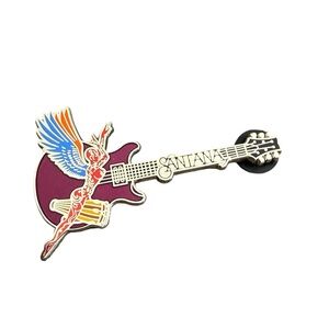 Santana River of Colors 2011 Guitar Enamel Pin 3” Official Merch